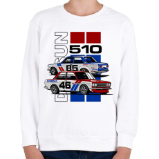 PRINTFASHION Nissan Datsun 510 - Gyerek pulóver - Fehér