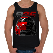 PRINTFASHION Nissan GT-R R35 - Férfi atléta - Fekete atléta, trikó