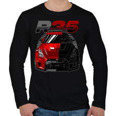PRINTFASHION Nissan GT-R R35 - Férfi hosszú ujjú póló - Fekete