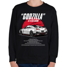PRINTFASHION Nissan GTR R35 Nismo - Gyerek pulóver - Fekete