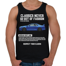 PRINTFASHION Nissan Skyline - Férfi atléta - Fekete atléta, trikó