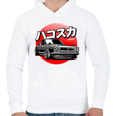 PRINTFASHION NISSAN SKYLINE GT-R  - Férfi kapucnis pulóver - Fehér