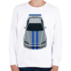 PRINTFASHION Nissan Skyline - Gyerek pulóver - Fehér