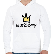 PRINTFASHION NLE choppa - Férfi kapucnis pulóver - Fehér férfi pulóver, kardigán