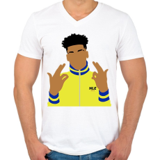 PRINTFASHION Nle choppa - Férfi V-nyakú póló - Fehér