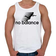 PRINTFASHION No Balance - Férfi atléta - Fehér atléta, trikó