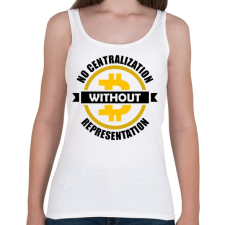 PRINTFASHION No-centralization-without-representation - Női atléta - Fehér női trikó