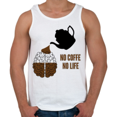 PRINTFASHION no coffe - Férfi atléta - Fehér