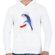 PRINTFASHION No comply - Férfi kapucnis pulóver - Fehér férfi pulóver, kardigán
