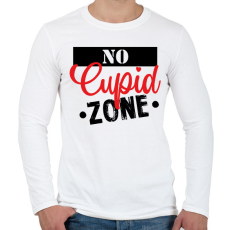 PRINTFASHION No Cupid zone - Férfi hosszú ujjú póló - Fehér