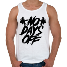 PRINTFASHION No days off - Férfi atléta - Fehér atléta, trikó