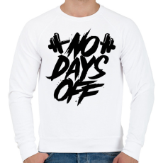 PRINTFASHION No days off - Férfi pulóver - Fehér