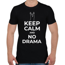 PRINTFASHION NO DRAMA - Férfi póló - Fekete férfi póló