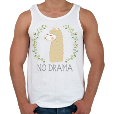 PRINTFASHION No Drama Lama - Férfi atléta - Fehér