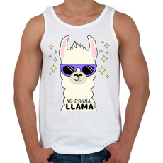 PRINTFASHION no drama llama - Férfi atléta - Fehér