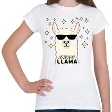 PRINTFASHION no drama llama - Női póló - Fehér