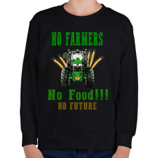 PRINTFASHION no farmers no food - Gyerek pulóver - Fekete