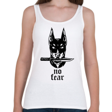 PRINTFASHION No fear - Női atléta - Fehér női trikó