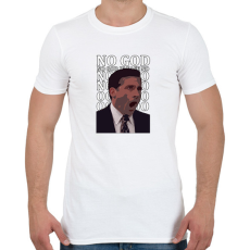 PRINTFASHION NO GOD PLEASE NO! - The office - Férfi póló - Fehér