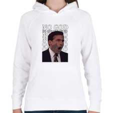 PRINTFASHION NO GOD PLEASE NO! - The office - Női kapucnis pulóver - Fehér női pulóver, kardigán