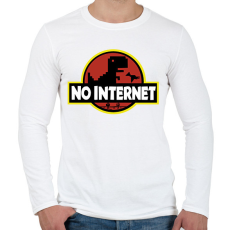 PRINTFASHION No internet - Férfi hosszú ujjú póló - Fehér
