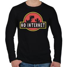 PRINTFASHION No internet - Férfi hosszú ujjú póló - Fekete férfi póló