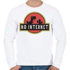 PRINTFASHION No internet - Férfi pulóver - Fehér férfi pulóver, kardigán