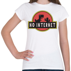 PRINTFASHION No internet - Női póló - Fehér