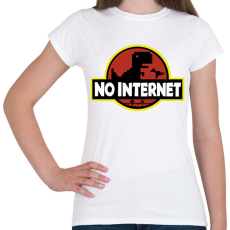 PRINTFASHION No internet - Női póló - Fehér