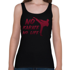 PRINTFASHION No karate no life - Női atléta - Fekete női trikó