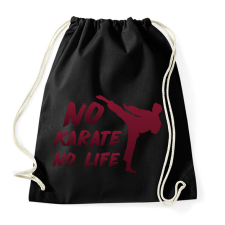PRINTFASHION No karate no life - Sportzsák, Tornazsák - Fekete tornazsák