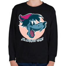 PRINTFASHION No, megállj csak! - Gyerek pulóver - Fekete gyerek pulóver, kardigán