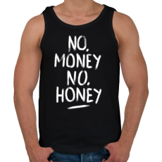 PRINTFASHION No Money No Honey - fehér - Férfi atléta - Fekete