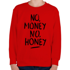 PRINTFASHION No Money No Honey - Gyerek pulóver - Piros gyerek pulóver, kardigán