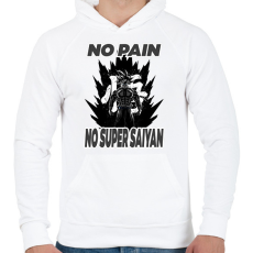 PRINTFASHION no pain2 - Férfi kapucnis pulóver - Fehér