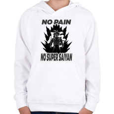 PRINTFASHION no pain2 - Gyerek kapucnis pulóver - Fehér