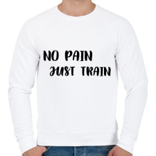 PRINTFASHION No Pain, Just Train - Férfi pulóver - Fehér férfi pulóver, kardigán