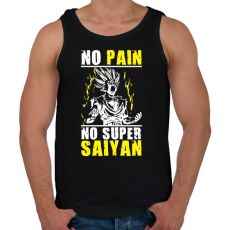 PRINTFASHION No pain, no Super Saiyan - Dragon ball - Férfi atléta - Fekete