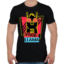 PRINTFASHION No prob-llama - Férfi póló - Fekete férfi póló