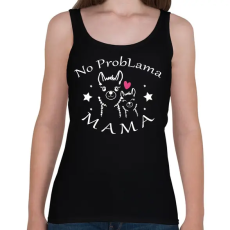 PRINTFASHION No ProbLama Mama - Női atléta - Fekete