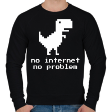 PRINTFASHION No problem - Férfi pulóver - Fekete férfi pulóver, kardigán