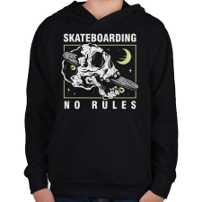 PRINTFASHION No rules  - Gyerek kapucnis pulóver - Fekete gyerek pulóver, kardigán