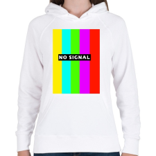 PRINTFASHION no signal - Női kapucnis pulóver - Fehér női pulóver, kardigán