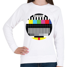 PRINTFASHION No signal - Női pulóver - Fehér női pulóver, kardigán