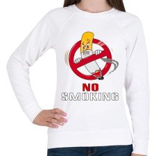 PRINTFASHION no smoking - Női pulóver - Fehér női pulóver, kardigán