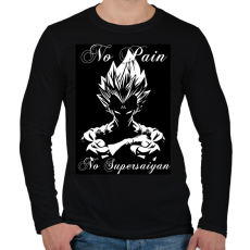 PRINTFASHION no supersaiyan - Férfi hosszú ujjú póló - Fekete