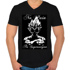 PRINTFASHION no supersaiyan - Férfi V-nyakú póló - Fekete férfi póló