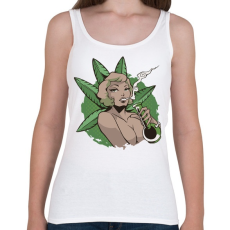 PRINTFASHION Nő vízipipával - bong - Női atléta - Fehér