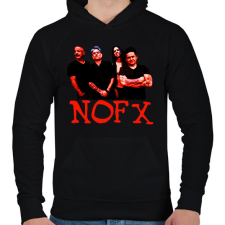 PRINTFASHION nofx - Férfi kapucnis pulóver - Fekete férfi pulóver, kardigán