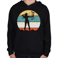 PRINTFASHION Női csigás ijász - Gyerek kapucnis pulóver - Fekete gyerek pulóver, kardigán